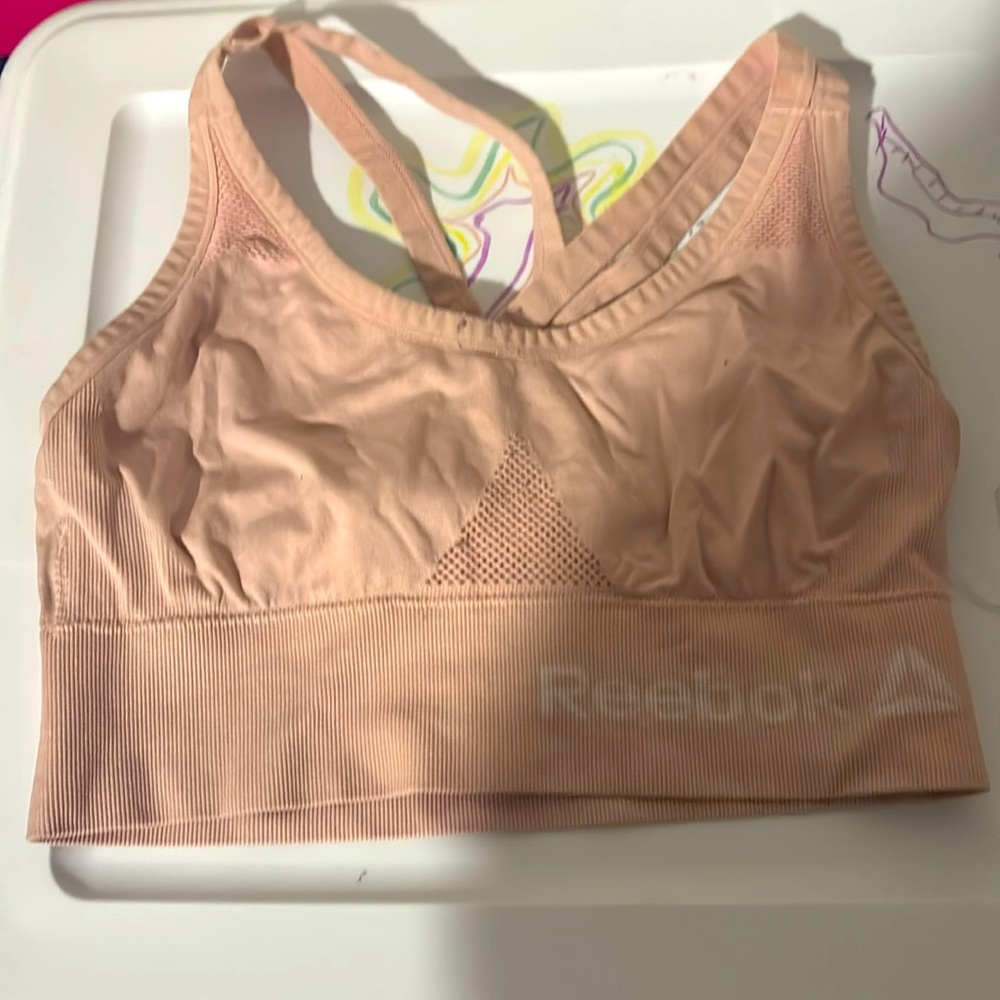 Pink rebook bra